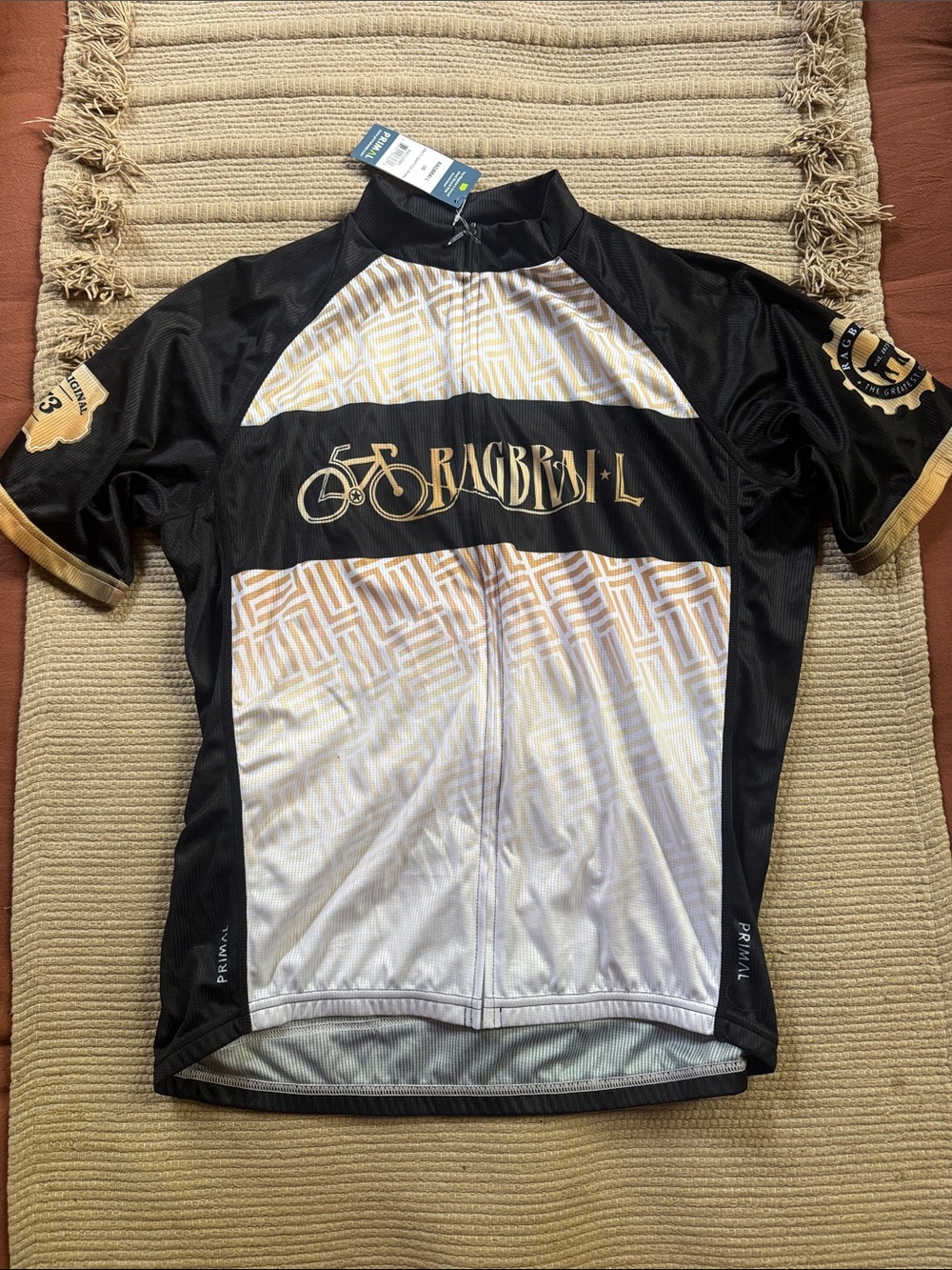 RAGBRAI L 50th bike Jersey cycling IOWA “ONE L OF A RIDE” men’s L NEW NWT
